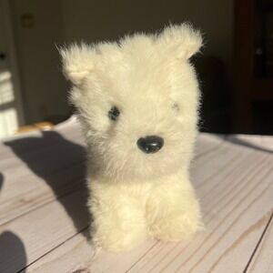American Girl Vintage Coconut Poseable Plush 2014 White Westie Dog BKB77